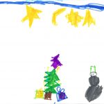 Weihnachtsbild von Nils (6 Jahre)